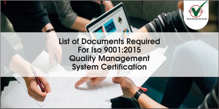 ISO 9001:2015 MANDATORY DOCUMENTATION LIST